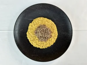 Piatto con risotto a base di Gorgonzola Bassi