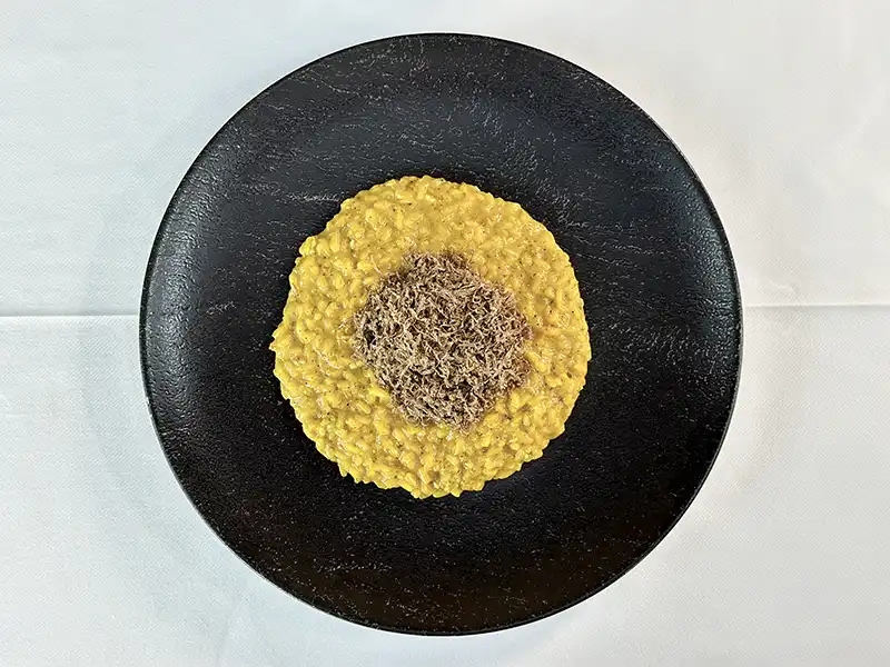 Piatto con risotto a base di Gorgonzola Bassi
